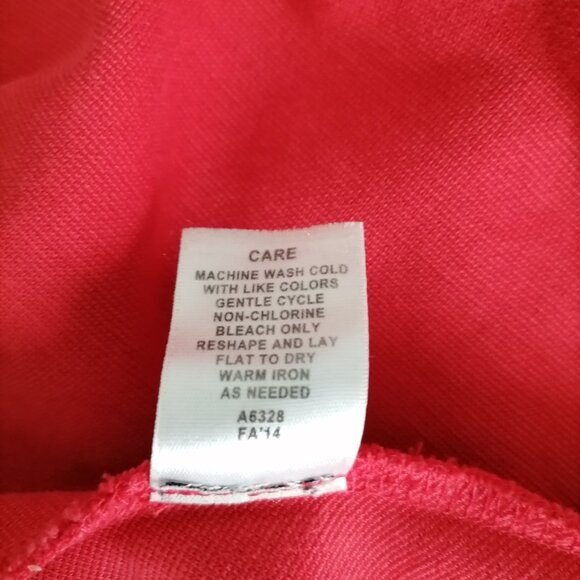 Madewell Womens Red Back Zip Flared Skater Short Skirts Size 6 - Picture 7 of 7